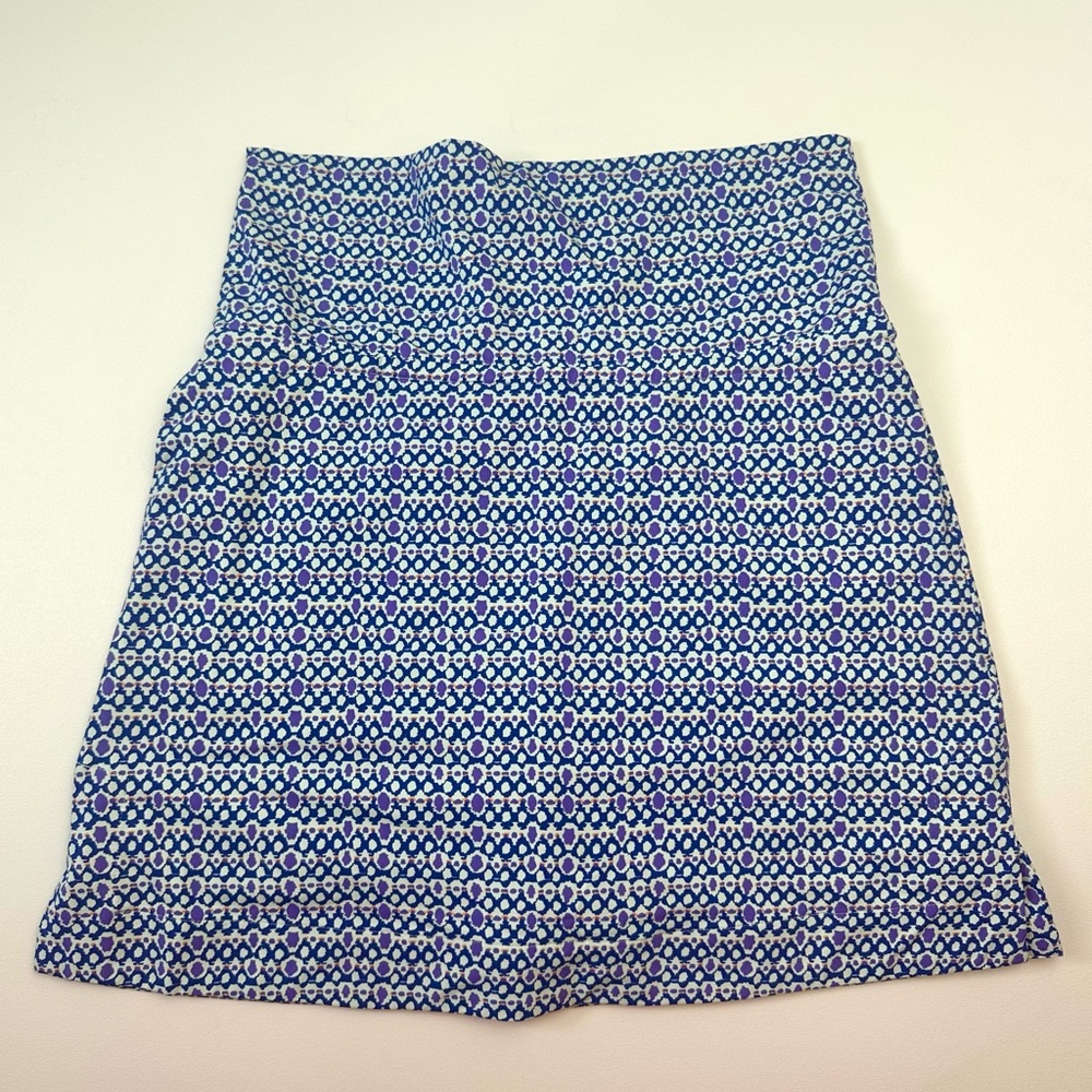 Ellie Kai Blue and White Geometric Athletic Skort